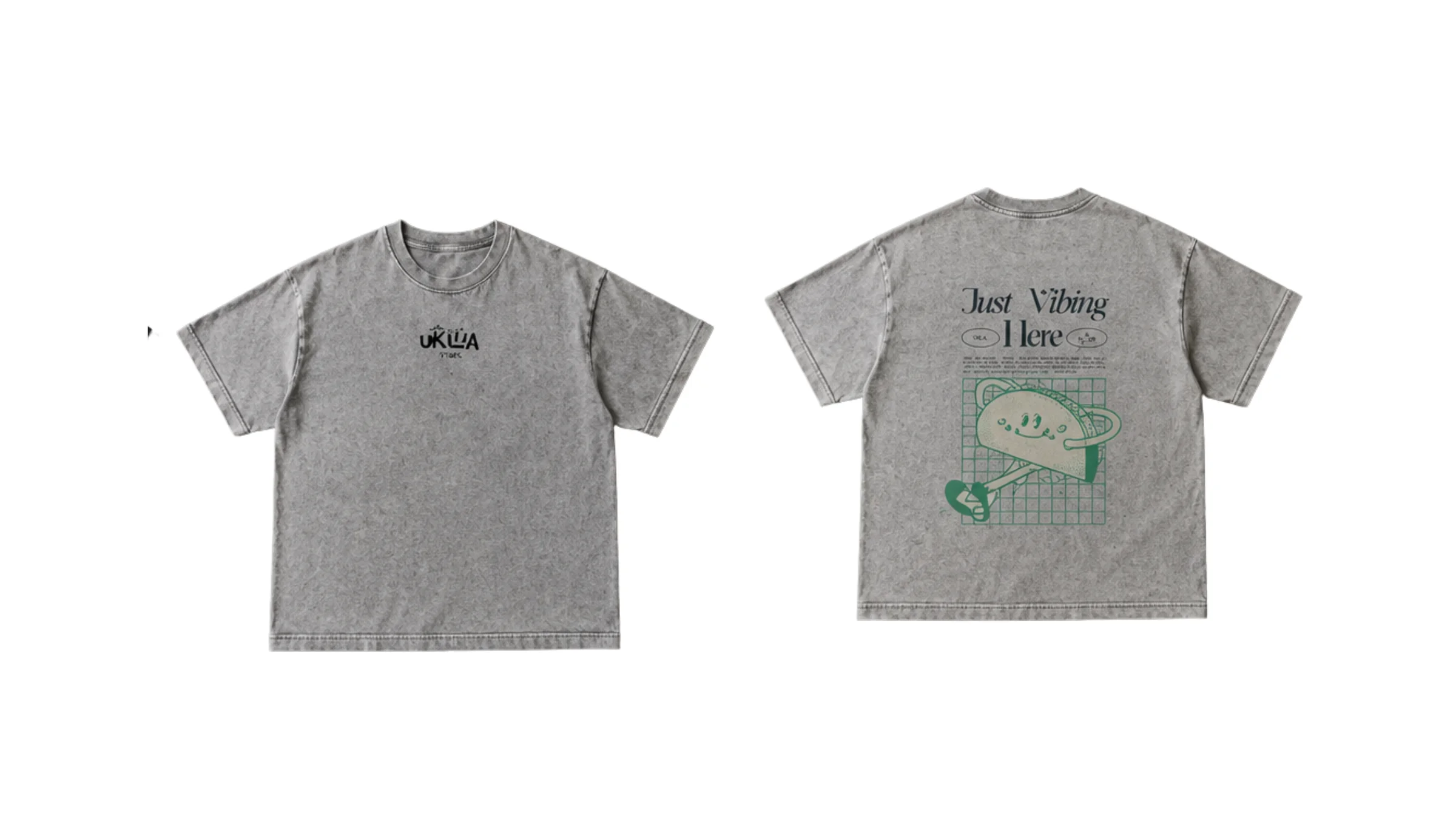 Camiseta 1 — Just Vibing Here